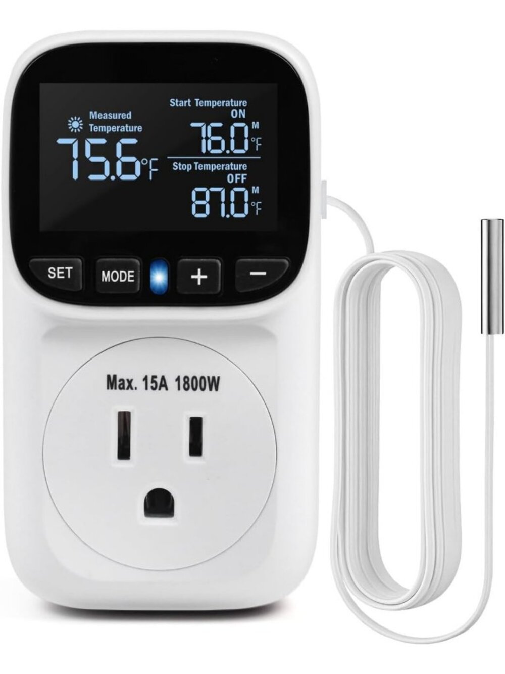 Smart Digital Temperature Controller for Heating & Cooling - Thermostat Outlet